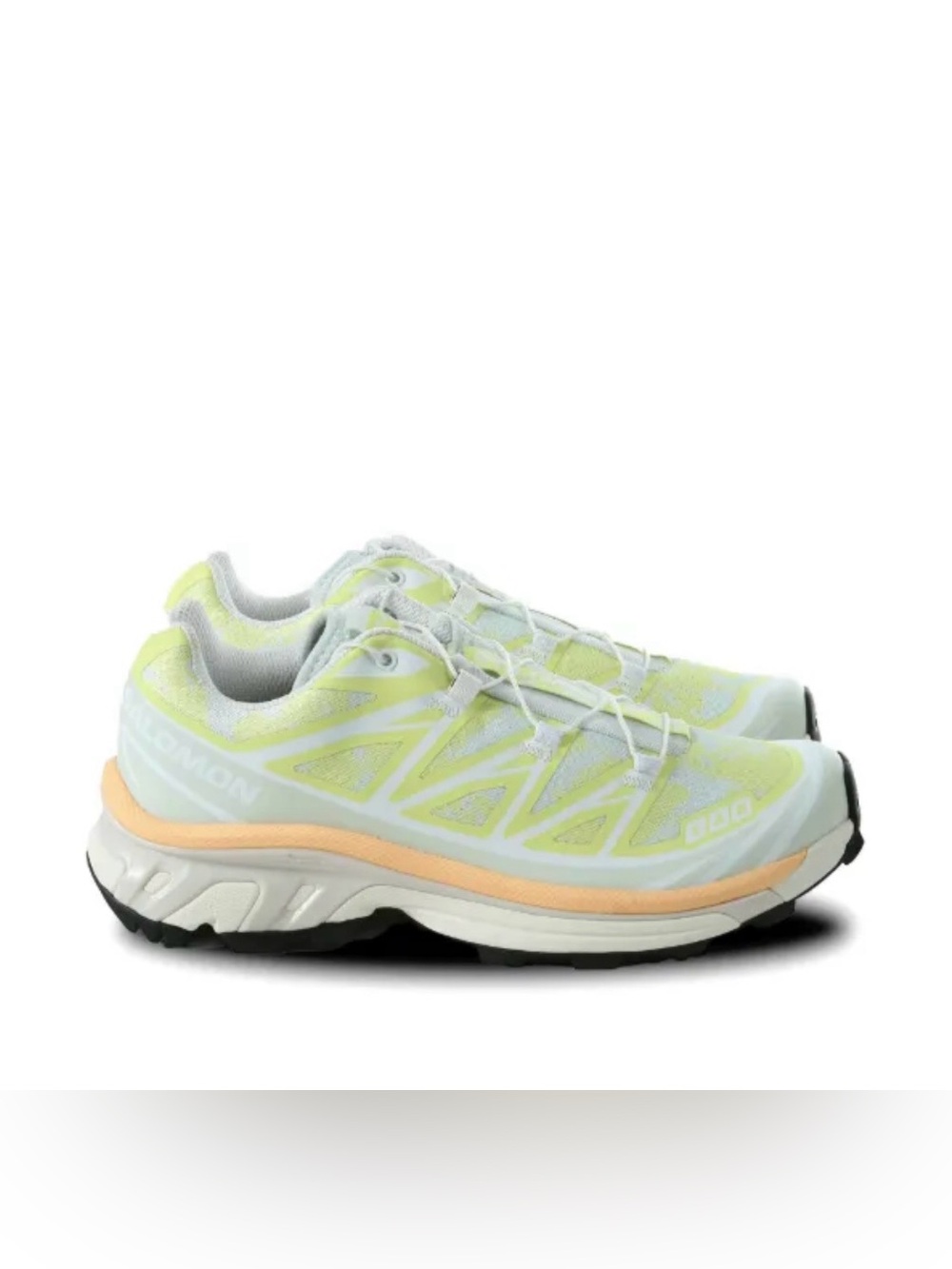 Salomon Womens XT-6 Alpen Blossom Trail Shoes Sneakers Yellow White Peach - 9